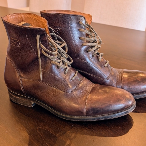 Sartori Gold Men's Italian Toe-cap Combat Boots - Picture 2 of 4